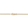 Black Bow Jewelry 1.65mm 14k Yellow Gold Diamond Cut Solid Cable Chain Anklet, 9 Inch - 3 of 4