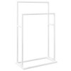 vidaXL Towel Rack White Iron Industrial Towel Rack Rectangular - 2 of 4