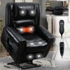 CLIHOME Power Lift Recliner Chair Heat Massage Dual Motor Infinite Position, Genuine Leather, Heavy Duty Motion Mechanism with USB Ports - 3 of 4