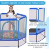 55'' Toddlers Trampoline with Safety Enclosure Net and Balls, Indoor Outdoor Mini Trampoline for Kids - 4 of 4