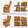 Fortune Candy Wooden Patio Glider for One Person Wide Slat Back / Bridge Back - 3 of 4