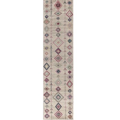 Native Ivory Synthetic Easy-Care Stain-Resistant Area Rug, 2'x4'