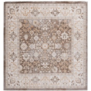 Hazel HZL502 Power Loomed Indoor Area Rug - Brown/Ivory - 6'x6' - Safavieh - 1 of 4