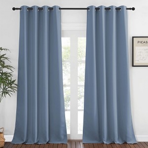 NICETOWN Grommet Top Blackout Curtains, Thermal Insulated Noise Reducing Window Drapes (Set of 2) - 1 of 4