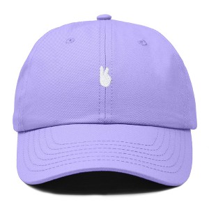 Dalix Lil Peace Sign Embroidered Cotton Cap Outdoor Dad Hat Womens - 1 of 4