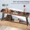 Gulches Industrial Console Table, Extra Long, Rustic Brown, 70.9", Sofa/Entryway/Hallway/Bar Table - 4 of 4
