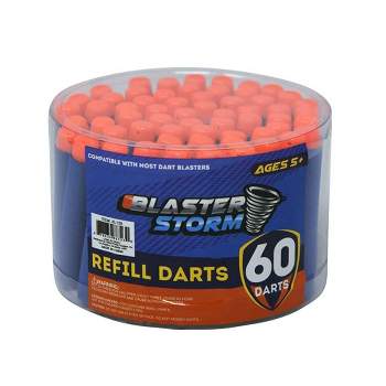 Blaster Storm 60 Foam Darts - Blue with Orange Tips 2.75"
