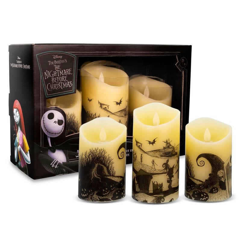 Ukonic Disney Nightmare Before Christmas LED Flickering Flameless Candles | Set of 3, 4 of 11