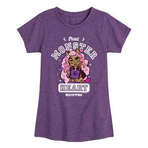 Girls' - Mattel - True Monster At Heart Fitted Short Sleeve Graphic T-Shirt - 1 of 4