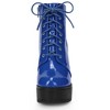 Allegra K Women's Platform Chunky High Heel Lace Up Combat Boots - 2 of 4