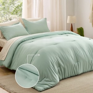 Cozy Comfort by Bedsure | Boho Contrasting Design Comforter Set 5-7 Pieces Lightweight & Soft Bedding Set for All Season - 1 of 4