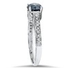 Pompeii3 1 1/5 Blue Diamond Engagement Ring 14k Gold Lab Created - 4 of 4