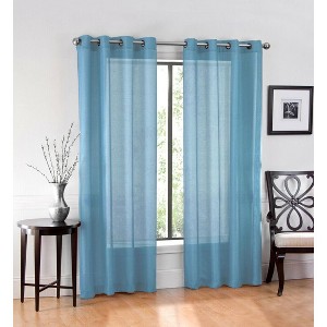 GoodGram Basic Home Grommet Top Single Sheer Window Curtain Panel - 1 of 1