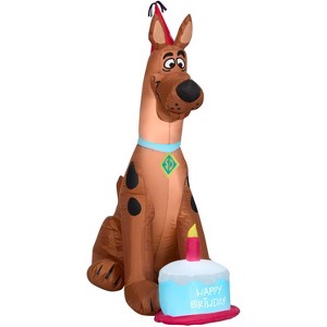 Gemmy Airblown Inflatable Birthday Scooby WB , 3.5 ft Tall, Brown - 1 of 3