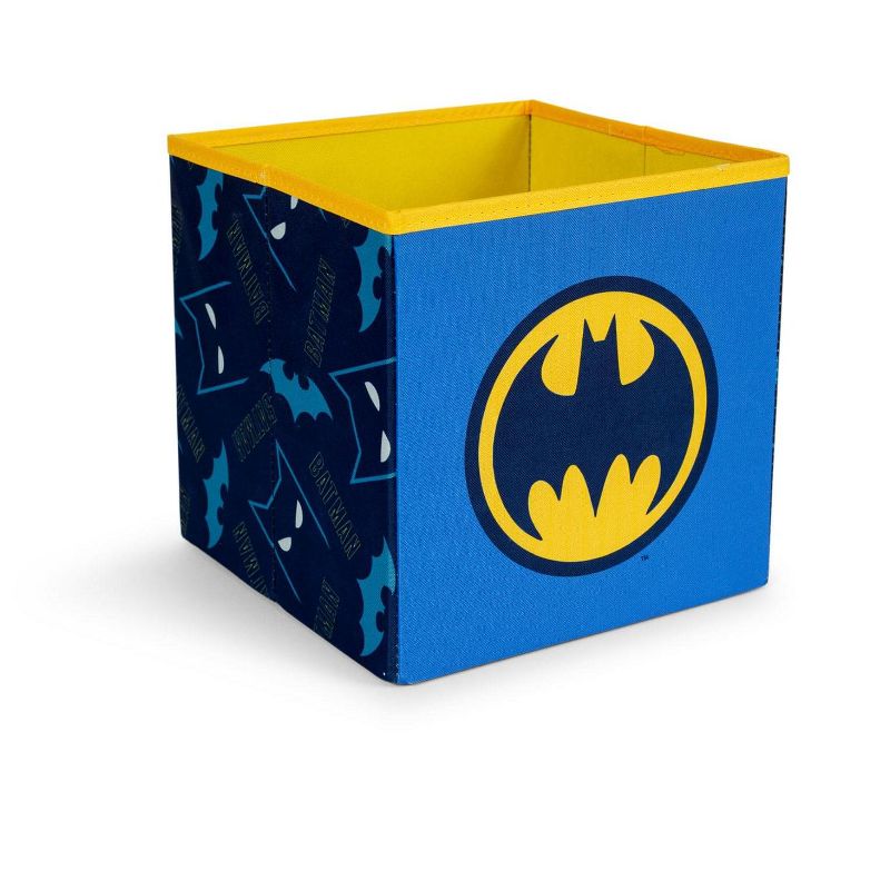 Ukonic DC Comics Batman Logo Storage Bin Cube Organizer | 11 Inches, 1 of 8