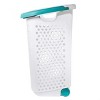 2 Bushel Rolling Plastic Laundry Hamper with Pop-up Handle, White, Adult / Tween - 2 of 3