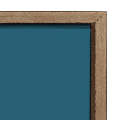 Sylvie Circles in Blue Abstract Canvas Wall Art