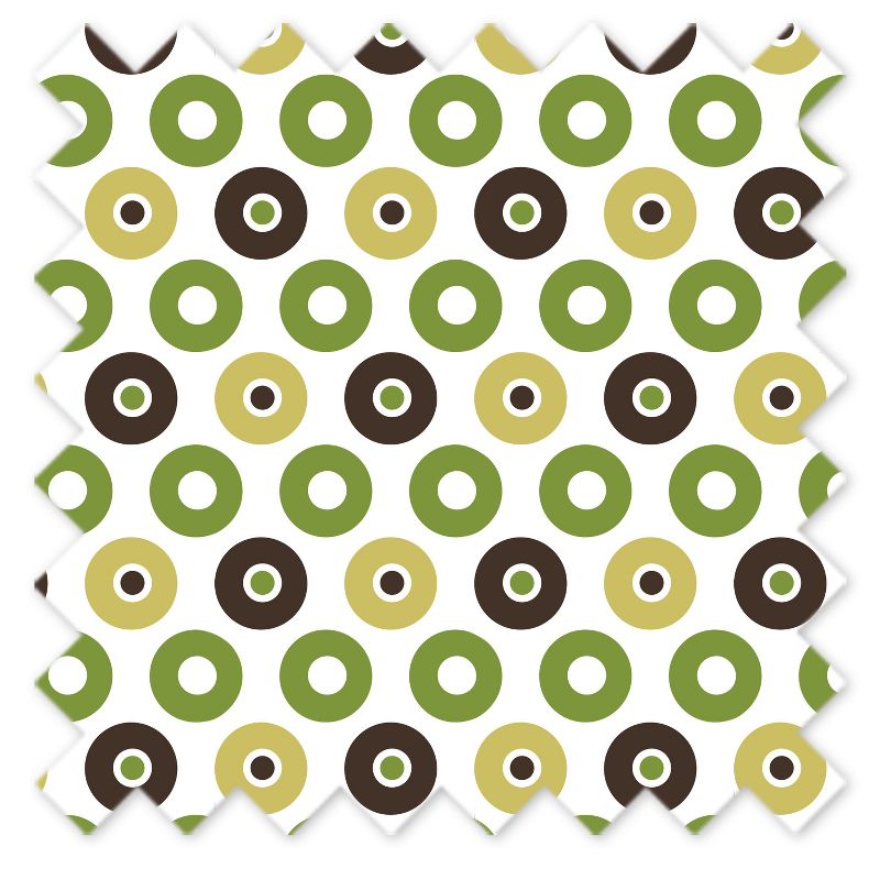 Bacati - Mod Dots Green/Yellow/Choc Crib/Toddler Bed Skirt, 2 of 5