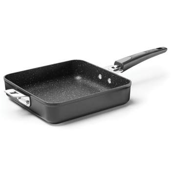 The Rock by Starfrit 030907-004-0000 12-In. Deep Fry Pan with Lid and Bakelite Handle