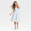 Women's Ruched Poplin Midi Tube Dress - Wild Fable™ - 3 of 3