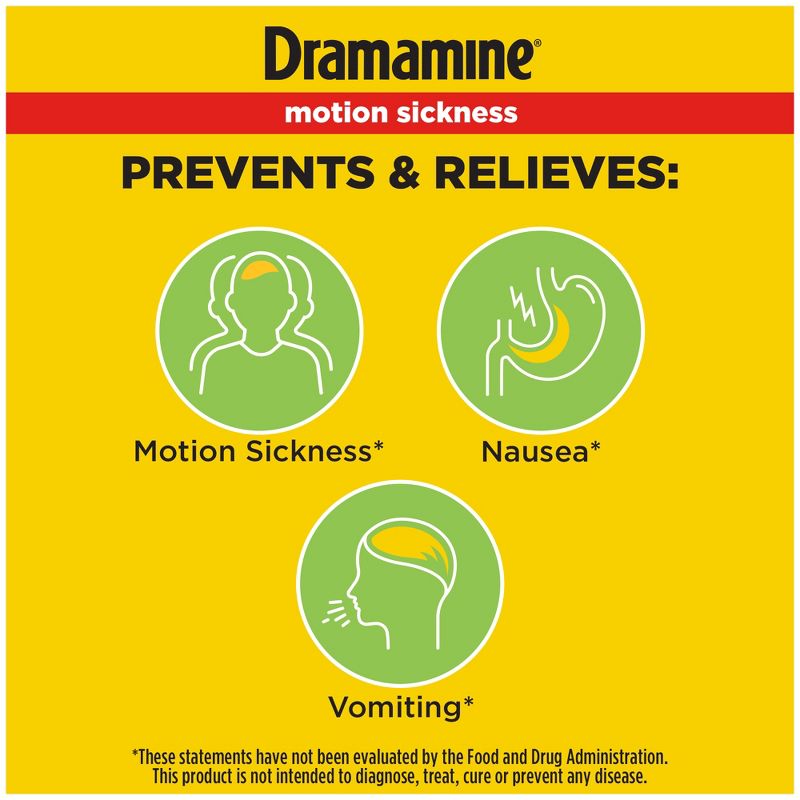 Dramamine Non-Drowsy Naturals Motion Sickness Relief for Nausea, Dizziness &#38; Vomiting - 18ct, 4 of 10