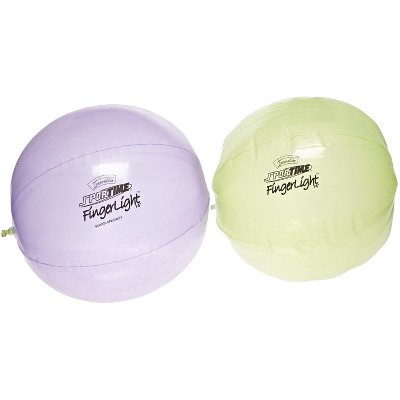 Sportime FingerLights Balls, 10 Inches, Green/Purple, set of 2