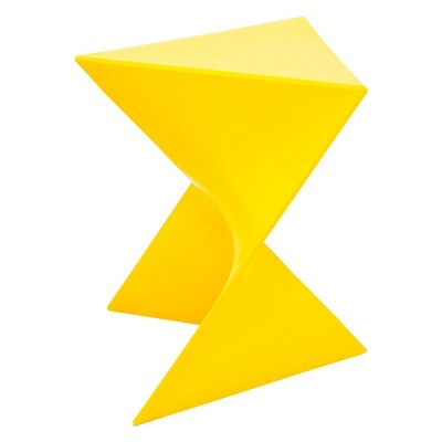 Vibrant Yellow Triangular Vanity Stool/Side Table