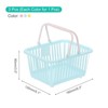 Unique Bargains Plastic Grocery Shopping Toy Organizing Mini Decorative Baskets 6.3" x 3.5" x 5.1" 3 Pcs - 2 of 4