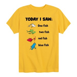 Boys' - Dr. Seuss - Today Saw One Fish Short Sleeve Graphic T-Shirt - 1 of 4