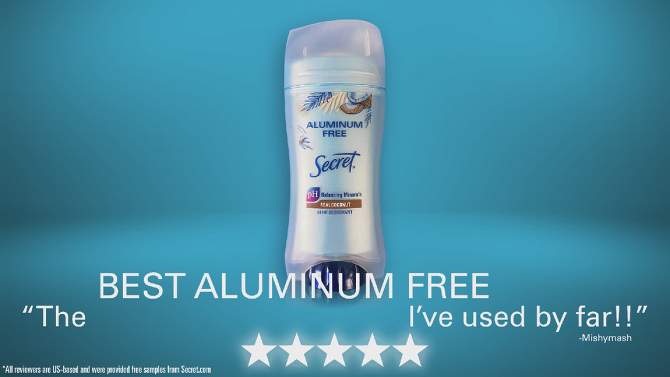 Secret Aluminum Free Deodorant for Women - Coconut - 2.4oz/3pk, 2 of 11, play video