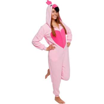Funziez! Flamingo Slim Fit Women's Novelty Union Suit Costume for Halloween