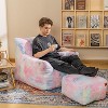 Hooseng Bean Bag Sofa with Tufted Soft Stuffed Filling, Fluffy and Lazy Sofa with Footstool, Comfy Cozy BeanBag Chairs - 3 of 4