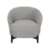 Sapphtopaz Accent Chair Boucle Small Chair for Bedroom Low-Backrest Upholstery Armchair with Wood Legs Accent Chair for Living Room, Nursery - 3 of 4