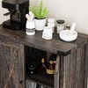 Sideboard, Farmhouse Buffet Cabinet with Adjustable Shelf - Barn Doors Wood Storage Table, Coffee Bar Station for Kitchen Dining Living Room - 4 of 4