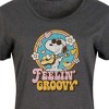 Women's Peanuts Feelin Groovy Snoopy And Woodstock Graphic T-shirt Dress - Heather Charcoal - 4X - 2 of 4