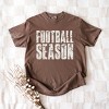 Football Season Block Distressed - Women's Garment Dyed Graphic T-Shirt - 2 of 4