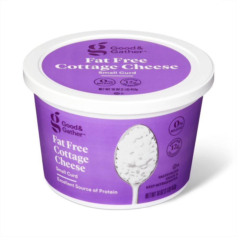 Fat Free Small Curd Cottage Cheese - 16oz - Good &#38; Gather&#8482;, 3 of 5