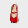 Toddler Kinsley Bow Ballet Flats - Cat & Jack™ Red - image 3 of 4