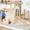Costway 8-in-1 Indoor Jungle Gym Wooden Playground with Climbing Wall, Net, Ladder - 4 of 4
