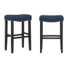 WestinTrends 29" Upholstered Saddle Seat Barstool and Counter Stool - 3 of 4