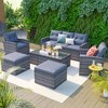YOOCOZZ 6-Piece Weather-Resistant PE Rattan Patio Conversation Set with Coffee Table - 2 of 4