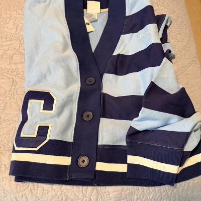 Champion Women's Collegiate Cardigan - White/Green Striped 4X : Target