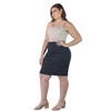 Plus  Elastic Waist Knee Length Pencil Skirt - 24seven Comfort Apparel™ - 2 of 4