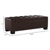 Modern Upholstered Guernsey Ottoman Leather PU Storage Ottoman Traditional for living room-Christopher Knight Home - 2 of 4
