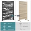 47-inches W x 72-inches H Black Galvanized Sheet Screen Outdoor and lndoor Divider for Balcony Patio Garden Room Divider (Jungle) - 4 of 4