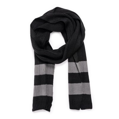 Grey and sale black scarf