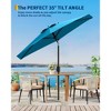 15Ft Rectangular Patio Umbrella with Base Large Patio Umbrella with Crank Handle, UV Resistant, Suitable for Outdoor Markets, Backyard, Poolside-Beige - 4 of 4