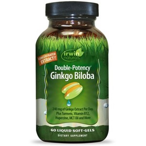 Irwin Naturals Herbal Supplements Double-Potency Ginkgo Biloba. - 1 of 2