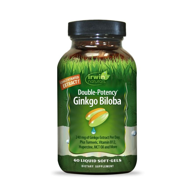 Irwin Naturals Herbal Supplements Double-Potency Ginkgo Biloba, 1 of 3