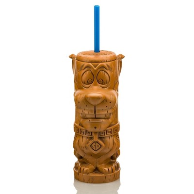 Beeline Creative Geeki Tikis Scooby-Doo Scooby Plastic Tumbler with Straw | Holds 20 Ounces